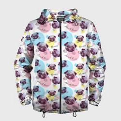 Мужская ветровка Милые Мопсики