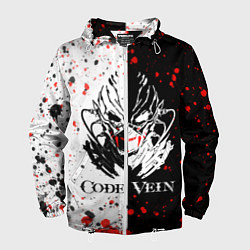 Ветровка с капюшоном мужская Code Vein Logo, цвет: 3D-белый