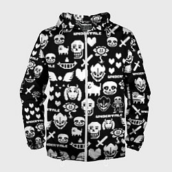 Мужская ветровка UNDERTALE PATTERN БЕЛЫЙ