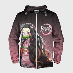 Ветровка с капюшоном мужская НЕЗУКО NEZUKO SLAYER, цвет: 3D-белый