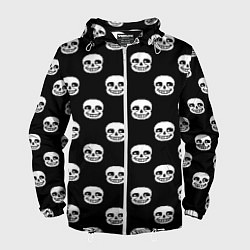 Мужская ветровка UNDERTALE SANS SKULL FACE PATTERN УЗОР