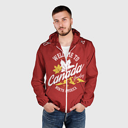 Ветровка с капюшоном мужская Канада Canada, цвет: 3D-белый — фото 2