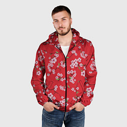 Ветровка с капюшоном мужская Алая весна, цвет: 3D-черный — фото 2