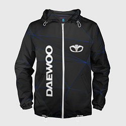 Ветровка с капюшоном мужская DAEWOO Automobile, цвет: 3D-белый