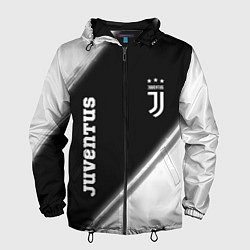 Ветровка с капюшоном мужская ЮВЕНТУС Juventus Краска, цвет: 3D-черный