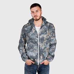 Ветровка с капюшоном мужская Камуфляж Паук Горы, цвет: 3D-белый — фото 2