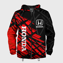 Ветровка с капюшоном мужская HONDA ХОНДА СОВРЕМЕННЫЙ, цвет: 3D-черный