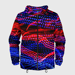 Ветровка с капюшоном мужская Neon vanguard pattern 2022, цвет: 3D-черный