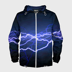 Ветровка с капюшоном мужская Lightning Fashion 2025 Neon, цвет: 3D-белый