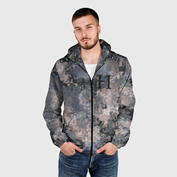 Ветровка с капюшоном мужская Дюна Харконены пустынный камуфляж, цвет: 3D-черный — фото 2