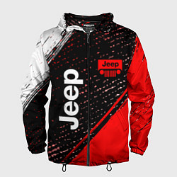 Ветровка с капюшоном мужская JEEP - Краска, цвет: 3D-черный