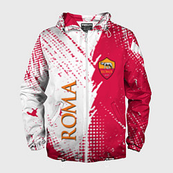 Ветровка с капюшоном мужская Roma краска, цвет: 3D-белый