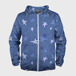 Мужская ветровка Gray-Blue Star Pattern