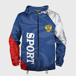 Мужская ветровка СПРТИВНАЯ РОССИЯ - ФЛАГ - ГЕРБ