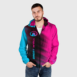 Ветровка с капюшоном мужская Great Wall Neon Gradient FS, цвет: 3D-черный — фото 2