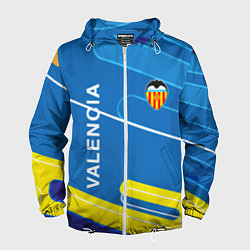 Ветровка с капюшоном мужская Valencia Абстракция, цвет: 3D-белый