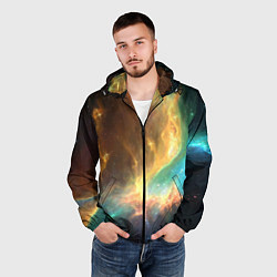 Ветровка с капюшоном мужская Крыло звезды, цвет: 3D-черный — фото 2