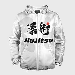 Ветровка с капюшоном мужская Джиу-джитсу Jiu-jitsu, цвет: 3D-белый