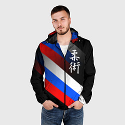 Ветровка с капюшоном мужская Джиу-джитсу : Россия, цвет: 3D-черный — фото 2