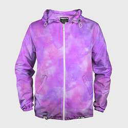 Мужская ветровка Акварельная текстура в розовых тонах