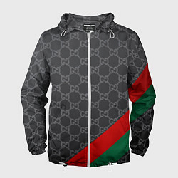 Ветровка с капюшоном мужская В стиле gucci, цвет: 3D-белый