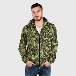 Ветровка с капюшоном мужская Камуфляж Flecktarn Jeitai, цвет: 3D-черный — фото 2