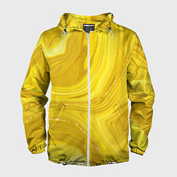 Ветровка с капюшоном мужская Янтарь, цвет: 3D-белый