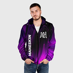 Ветровка с капюшоном мужская Maneskin violet plasma, цвет: 3D-черный — фото 2