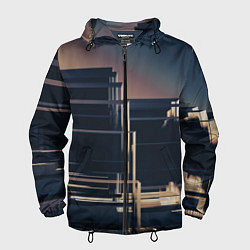 Мужская ветровка Множество стеклянных кубов и фигур