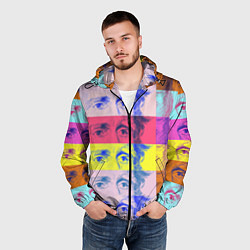 Ветровка с капюшоном мужская Глаза Джексона, цвет: 3D-черный — фото 2