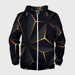 Ветровка с капюшоном мужская Hexagon Line Smart, цвет: 3D-белый