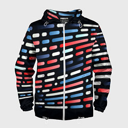 Ветровка с капюшоном мужская Vanguard neon pattern, цвет: 3D-белый