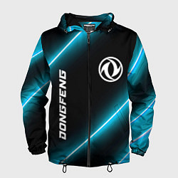 Ветровка с капюшоном мужская Dongfeng неоновые лампы, цвет: 3D-черный