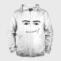 Ветровка с капюшоном мужская Одежда Man Face Roblox, цвет: 3D-белый