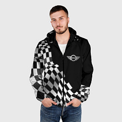 Ветровка с капюшоном мужская Mini racing flag, цвет: 3D-черный — фото 2