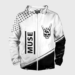 Мужская ветровка Muse и рок символ на светлом фоне