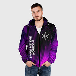 Ветровка с капюшоном мужская Bring Me the Horizon violet plasma, цвет: 3D-черный — фото 2