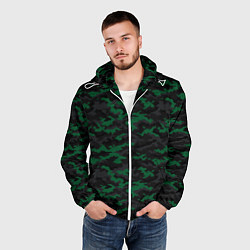 Ветровка с капюшоном мужская Точечный камуфляжный узор Spot camouflage pattern, цвет: 3D-белый — фото 2