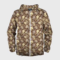 Ветровка с капюшоном мужская Шахматный Король - Chess, цвет: 3D-белый