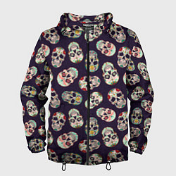 Мужская ветровка Узор с черепами Pattern with skulls