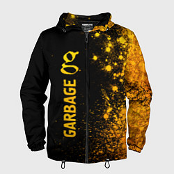 Ветровка с капюшоном мужская Garbage - gold gradient: по-вертикали, цвет: 3D-черный