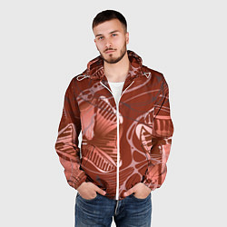 Ветровка с капюшоном мужская Свадебный марш, цвет: 3D-белый — фото 2