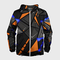 Ветровка с капюшоном мужская Orange black style, цвет: 3D-белый