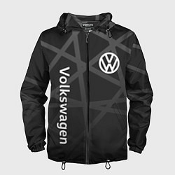 Ветровка с капюшоном мужская Volkswagen - classic black, цвет: 3D-черный
