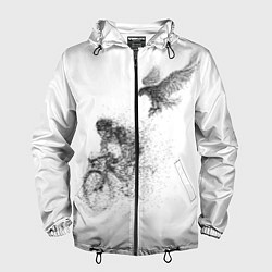 Ветровка с капюшоном мужская Скорость,моя стихия, цвет: 3D-черный