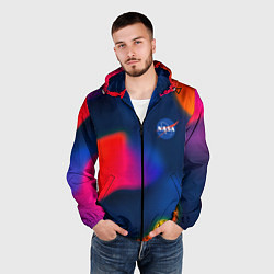 Ветровка с капюшоном мужская Nasa gradient sportcolor, цвет: 3D-черный — фото 2