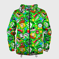 Ветровка с капюшоном мужская Hello Like Boom, цвет: 3D-черный