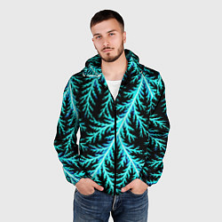 Ветровка с капюшоном мужская Разряды электричества Tie Dye, цвет: 3D-черный — фото 2