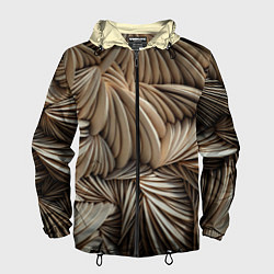 Ветровка с капюшоном мужская Текстурные фоны, цвет: 3D-черный