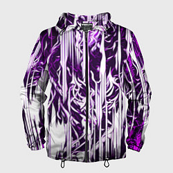 Мужская ветровка Розовые и белые абстрактные узоры